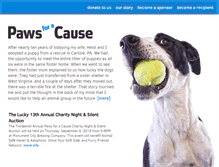 Tablet Screenshot of paws4cause.org